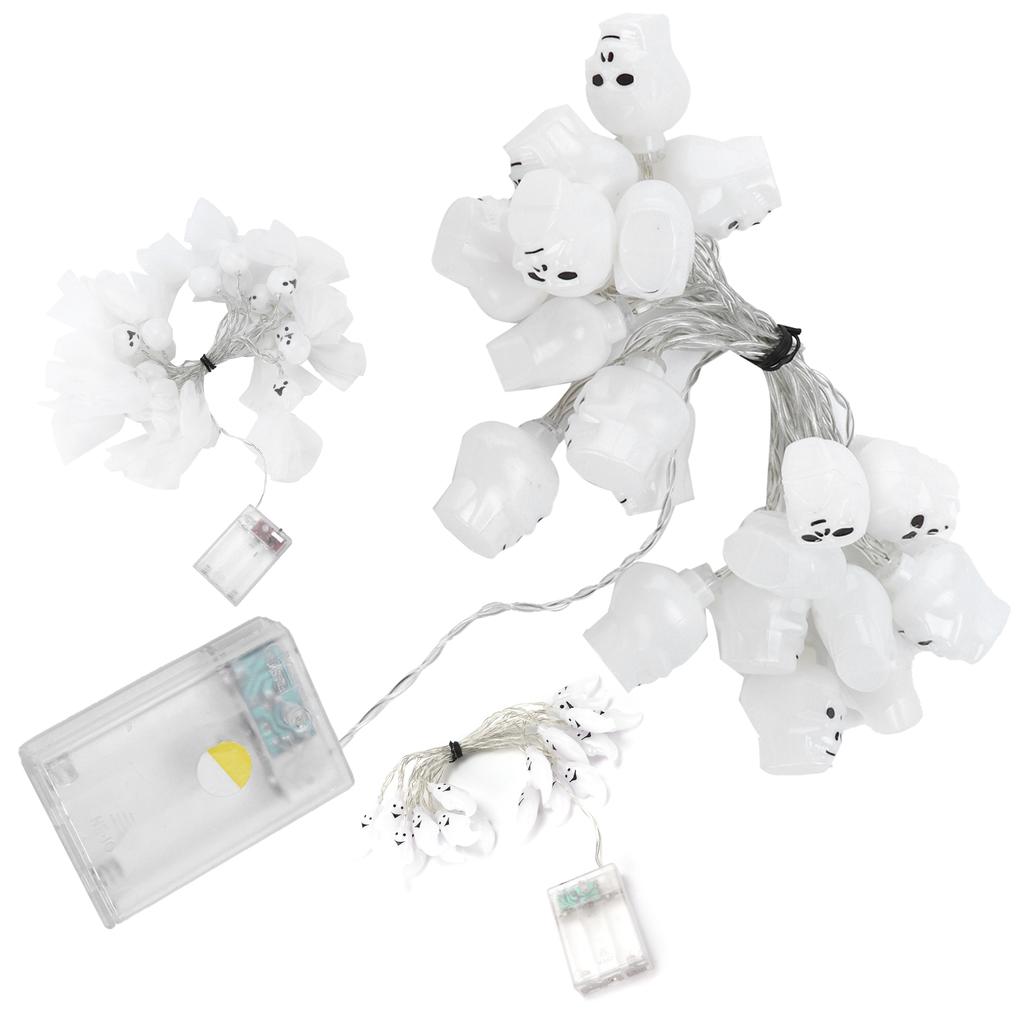 Skeleton Lights Mini Portable Battery Powered Energy Saving LED Lights Halloween Skull Lights