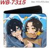 Blue Lock Anime Wallet Colorful Print Bi-fold PU Leather Purse Cartoon Card Holder for Students