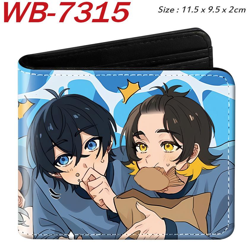 Blue Lock Anime Wallet Colorful Print Bi-fold PU Leather Purse Cartoon Card Holder for Students