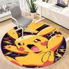 1pc Pikachu Energy Office Round Area Rug, Indoor Mat Suitable For Office, Under Office Chairs Bedroom Living Room Home Decor, Room Deco