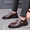 88 Men'S Shoes Velcro Leather Shoes Dress Casual Shoes Spring Low-Top Snake Pattern Foot Cover Cowhide Surface Single Shoes