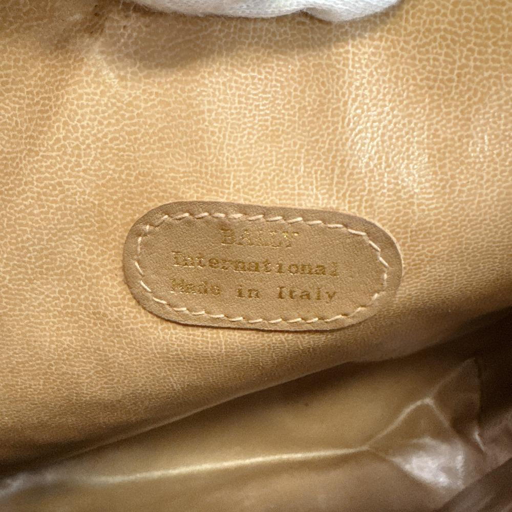 BALLY Pochette Vintage All-over Pattern PVC Shoulder Bag Brown PVC Used