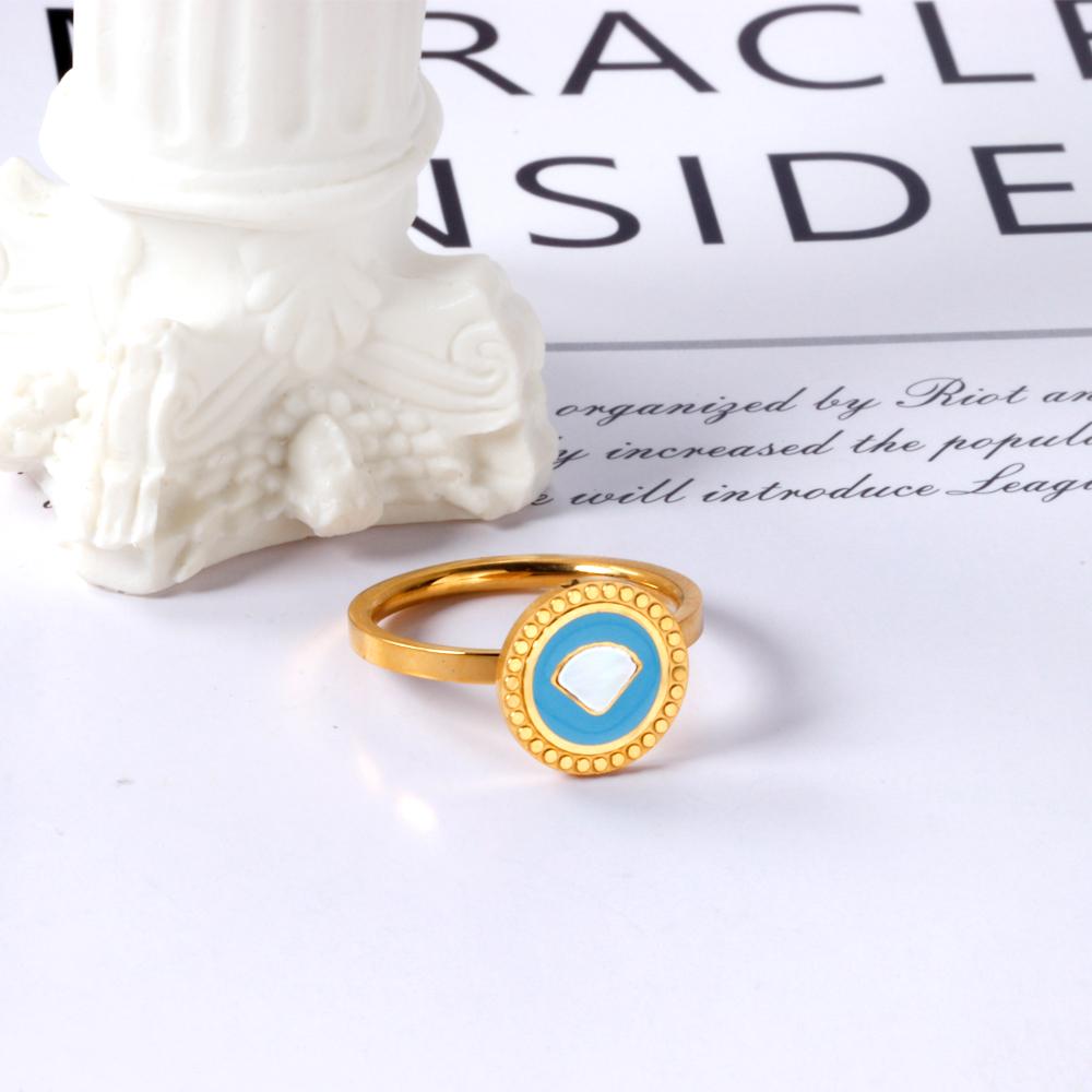 New Design Fashion 18k Gold Plated Hollow Special Ring Stainless Steel Finger Rings for Women