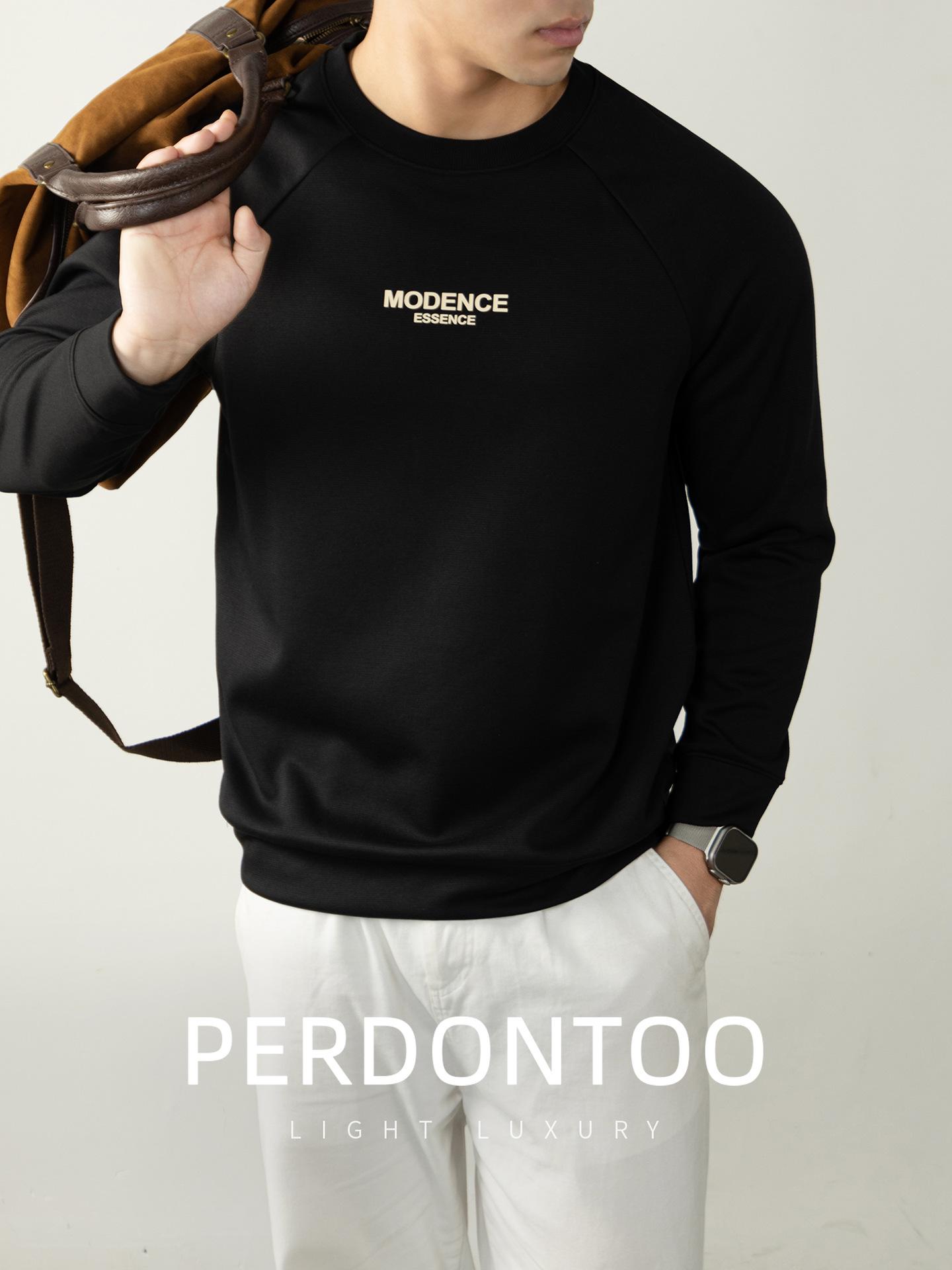 Urban Casual 350G Heavyweight Air Cotton Letter Hoodie for Men with Raglan Sleeves 3XL