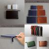 BLUE SINCERE Genuine for Men and Slim and Makeup Cosmetic Mini Gadget Travel Pouch Bag Spee PB3 (Blue Sincere) Pouch, Mini, Slim, Leather, Women,