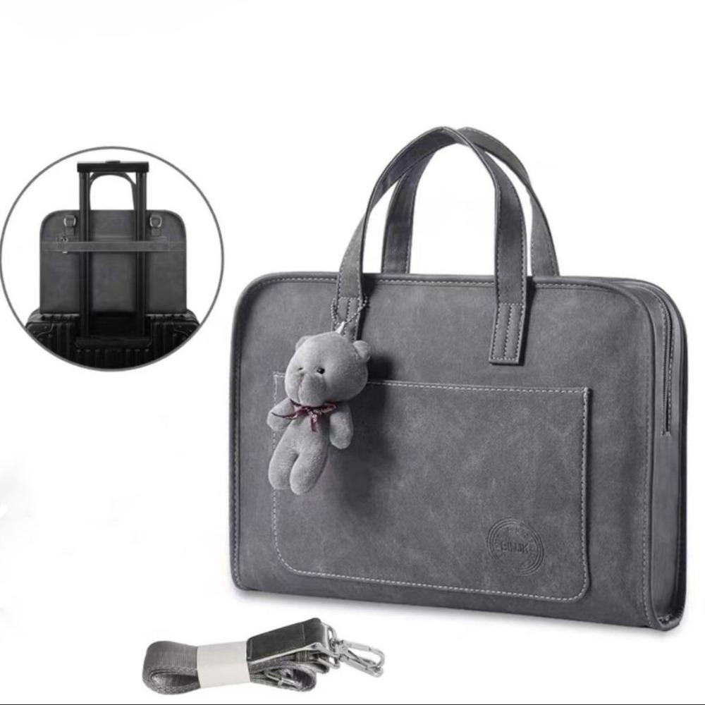 

Felt Notebook Pouch Briefcase Tablet Sleeve Bag Portable Computer Storage Bag School 13-14Inch серый