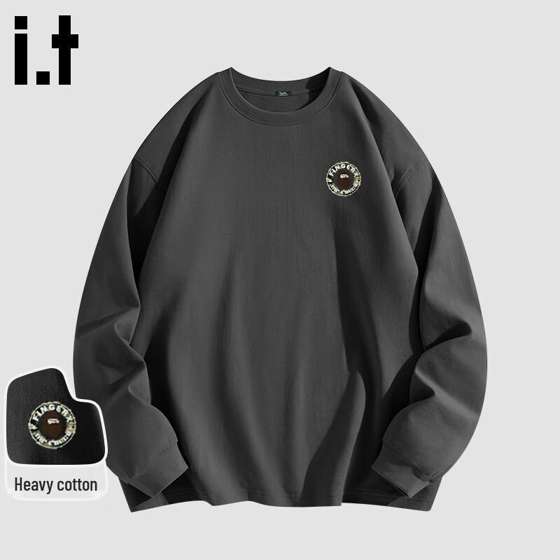 Fingercroxx IT Men's Heavyweight Cotton Long Sleeve T-Shirt