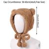 Warm Windproof Plush Bear Ear Hat Beanies Caps Winter Hats Earflap Earmuff
