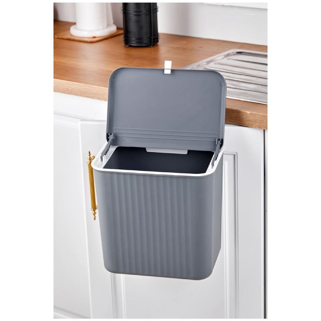 15 Lt Kitchen Countertop And Cabinet Hanging Garbage Bin