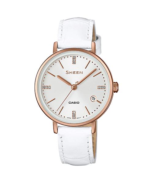 Casio Men s Stainless Steel 50M Water Resistant Analog Quartz Watch SHE-4048PGL-7A белый