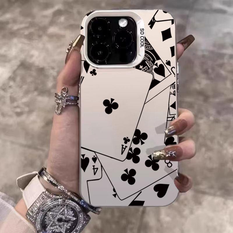 Colorful Ink Painting Poker Line Pattern Phone Case For iPhone 17 17 Air 16 15 14 13 12 11 Pro Max Mini XS XR 8 7 Plus Air Cover