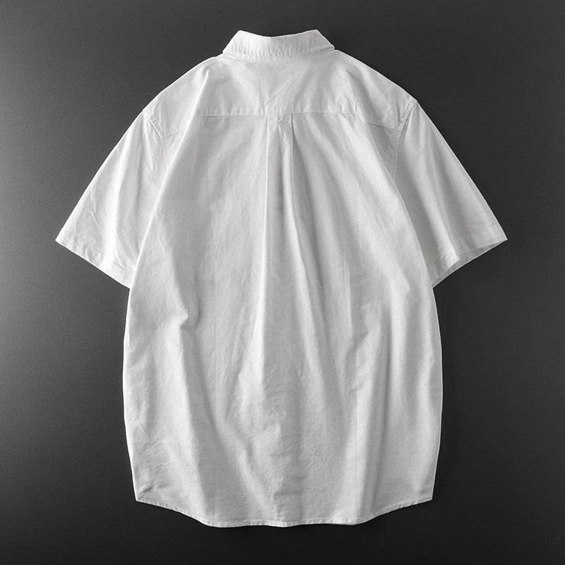 Export Original Tail Single Cut Label Short Sleeve Export White Shirt