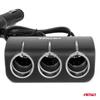 Cigarette lighter socket splitter with charger and bulb 12V 24V 120W 80cm AMIO-04360