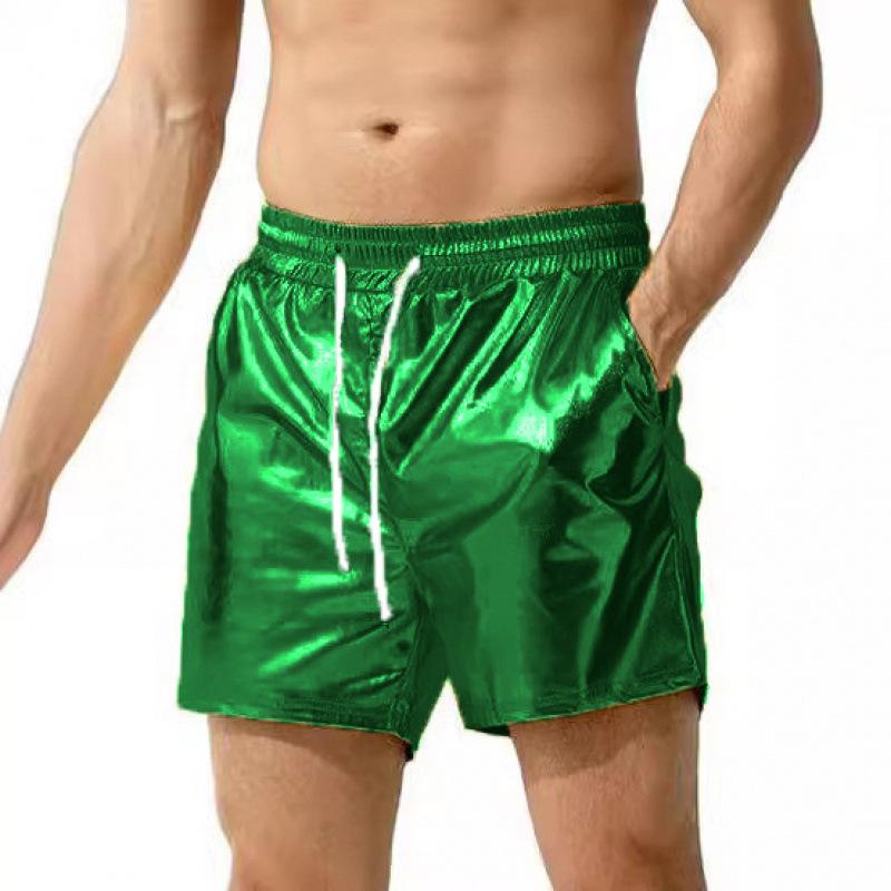 Men's Cross-border Patent Leather Beach Shorts: Casual Three-Color Design