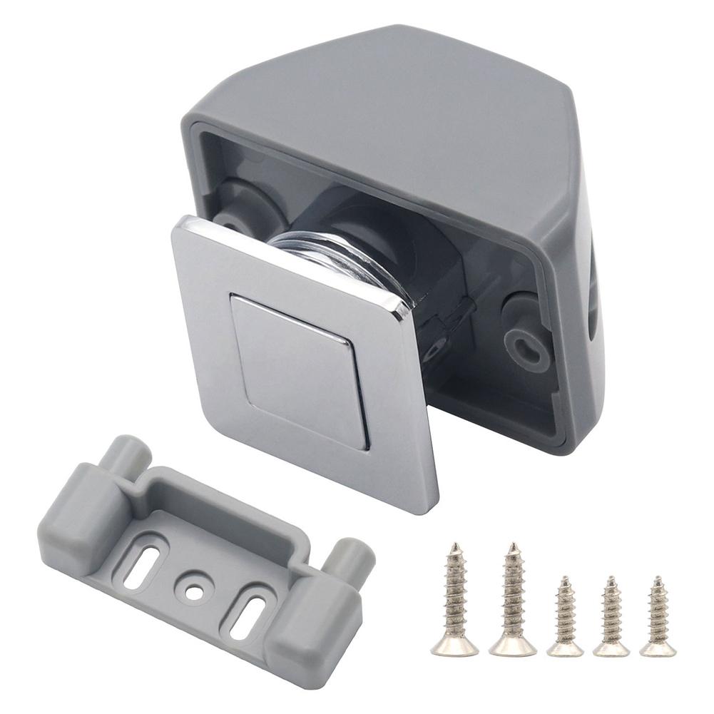 Push Button Catch Lock, Keyless RV Push Cabinet Locks, Multifunctional Metal Push Button Lock, RV Compartment Catches For RV Yacht Boat Motorhome