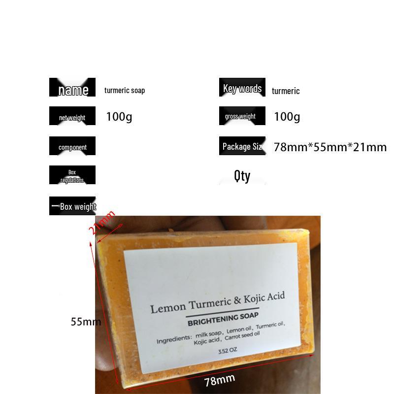TK Style European & American Turmeric, Lemon, Kojic Acid, Ginger Handmade Cold Process Bath & Face Soap