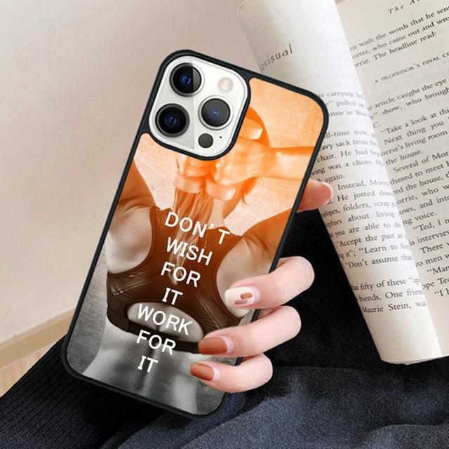 Cute Fitness Funny Lift Gym Phone Case Back Cover for iPhone 17 Air 16 15 14 13 11 12 Pro Max Plus Fundas Coque