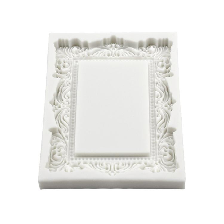 Sugarcraft Mould Silicone Vintage Embossed Frame Shape Bakeware Tools Gift