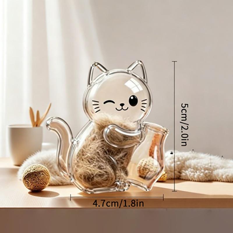 Transparent Cat Hair Storage Refrigerator Magnets Pet Fur Keepsake Capsule Diy Souvenirs Cat Whiskers Collector Fridge Magnet