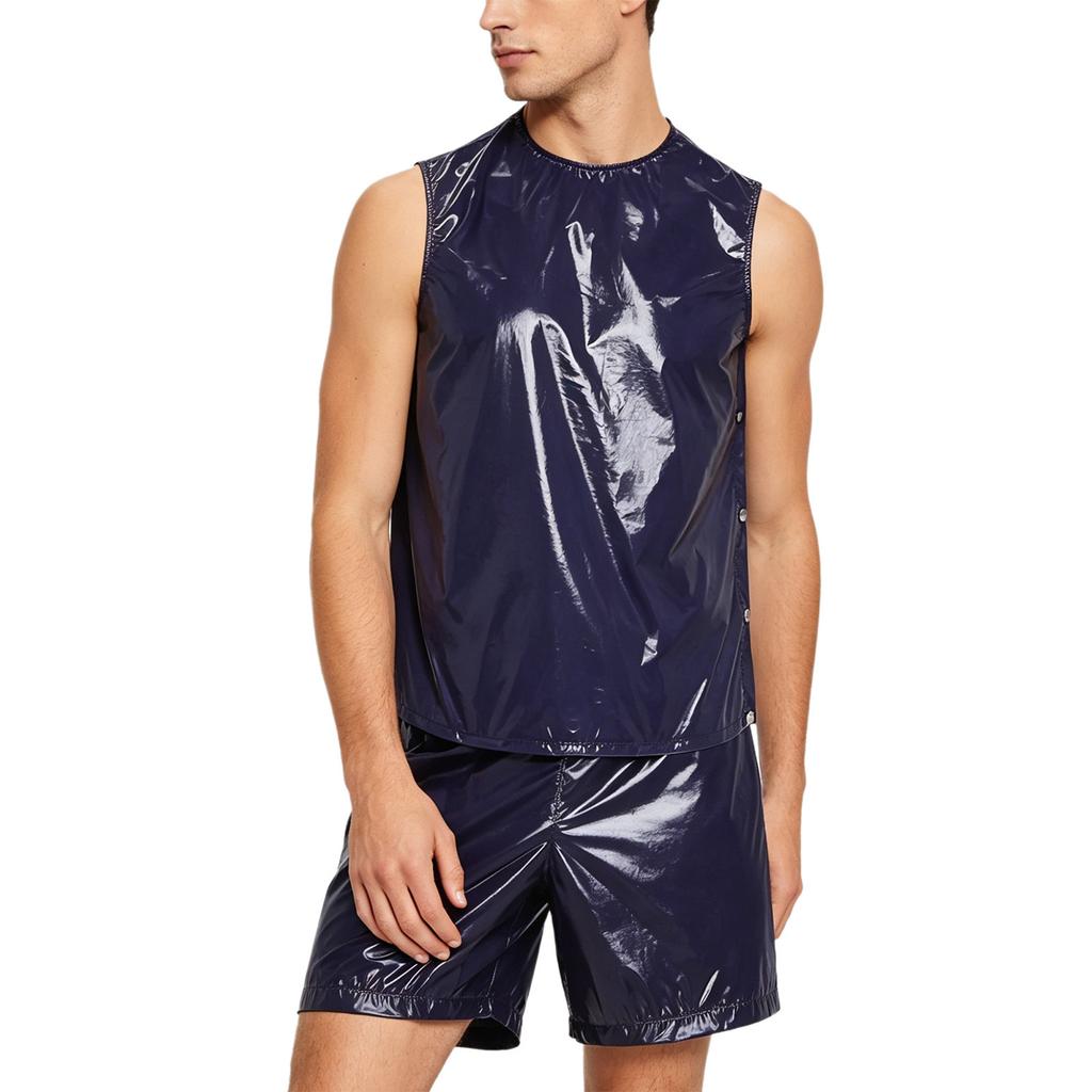 Traje de Sudoración Impermeable para Hombre S-3XL Top sin Mangas y Boxer con Cierre Lateral Ropa Deportiva Adaptativa para el Cuidado de Personas con Discapacidad