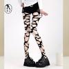 Punk Gothic Ripped Socks: Y2K Irregular Hollow-Out Leggings for Hot Girl Subculture