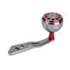 1Pc Durable Metal Handle Part Accessory for Abu Round Baitcast Fishing Reel(Red)