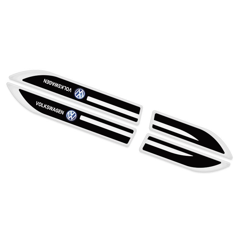 Hub Caps New 2pcs Epoxy Sticker Car Fender Side Wing Emblem Badge Sticker For VW Volkswagen Polo Jetta Golf Passat Tiguan Touran QK7