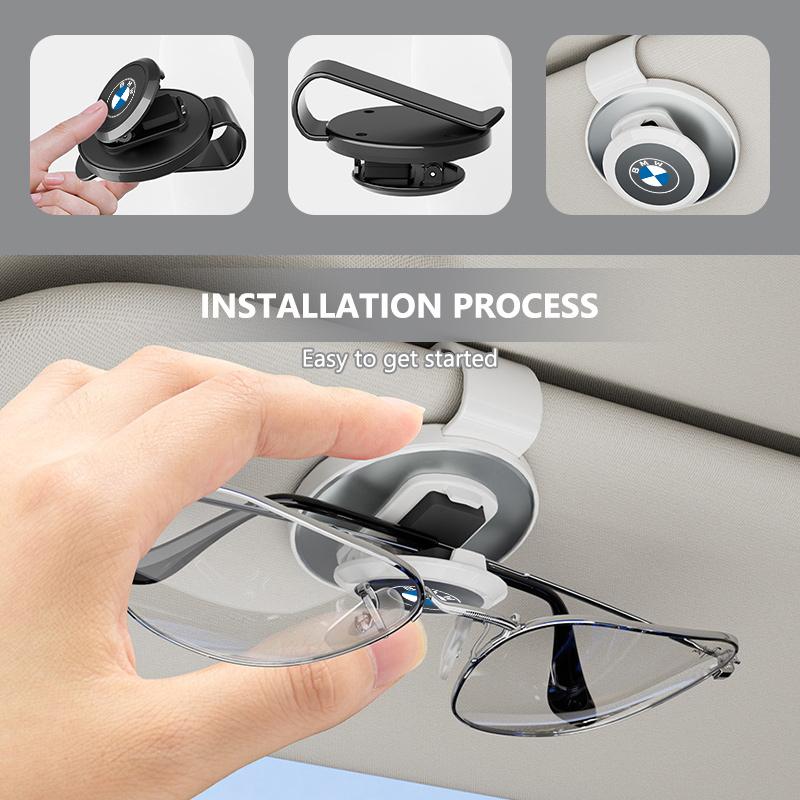 For BMW Stainless Steel Car Sunglasses Clip Sun Visor Glasses Hanger M 1 3 4 5 6 7 Series X1 X3 X4 X5 G20 G38 F48 E36 E39