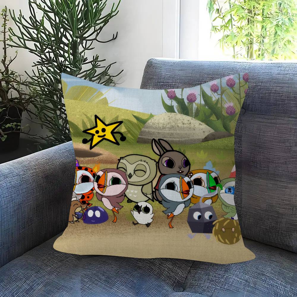 Cartoon P-P-Puffin Rock Pillow Gift Home Office Decoration Bedroom Sofa Car Cushion Cover Case 45X45