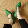 Fashion 2025 NEW Spring Women Pumps Pointed Toe Genuine Leather Shoes for Women Shallow Buckle Strap Mary Janes Modern High Heels Ladies