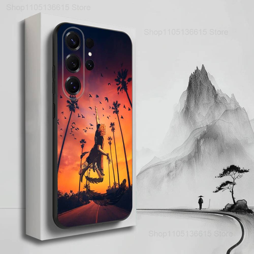 Anime H-haikyuu K-Karasun Phone Case For Samsung S25,S24,S23,S22,S21,S20,S10,S9,Ultra,Plus,Lite,FE,Soft Silicone Black Cover