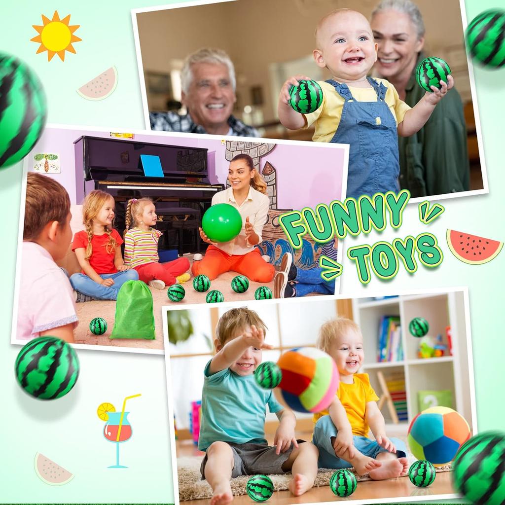 5/10/20Pcs Watermelon Stress Balls Foam Balls Stress Reliever Toys Party Favors for Kids School Carnival Party Supplies 2.5Inch