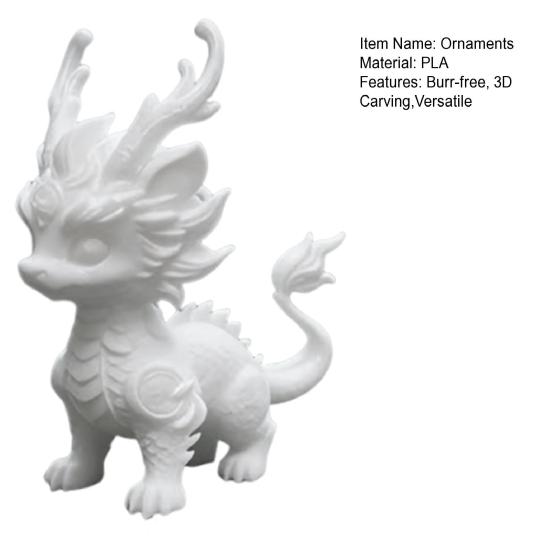 jijijing 3D Printed Qilin Statue, Traditional Chinese Mythical Beast Figurine, Auspicious Wealth And Blessings Figurine for Desk, Feng Shui Ornament