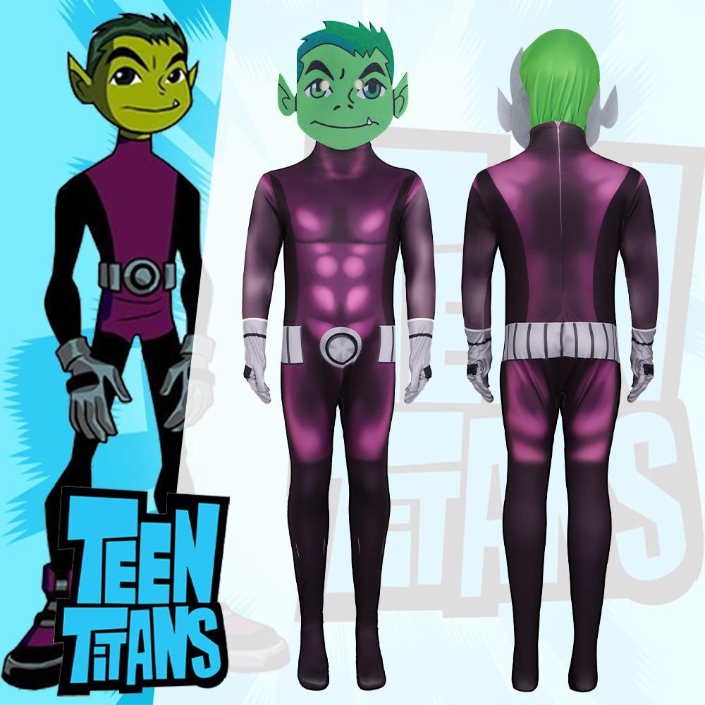 Halloween Teen Titans Anime Characters Cosplay Jumpsuit For Kids And Teens