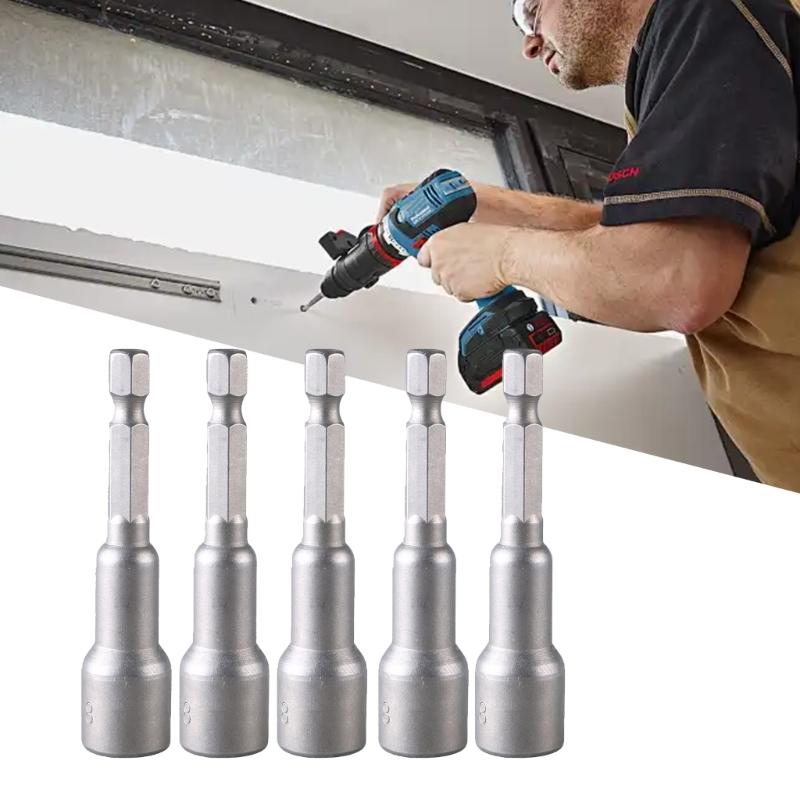 1/4"Socket Strong Magnetic Hexagons Nut Driver for Stable Drilling for DIY Projects Easily Fit Into Various Condition