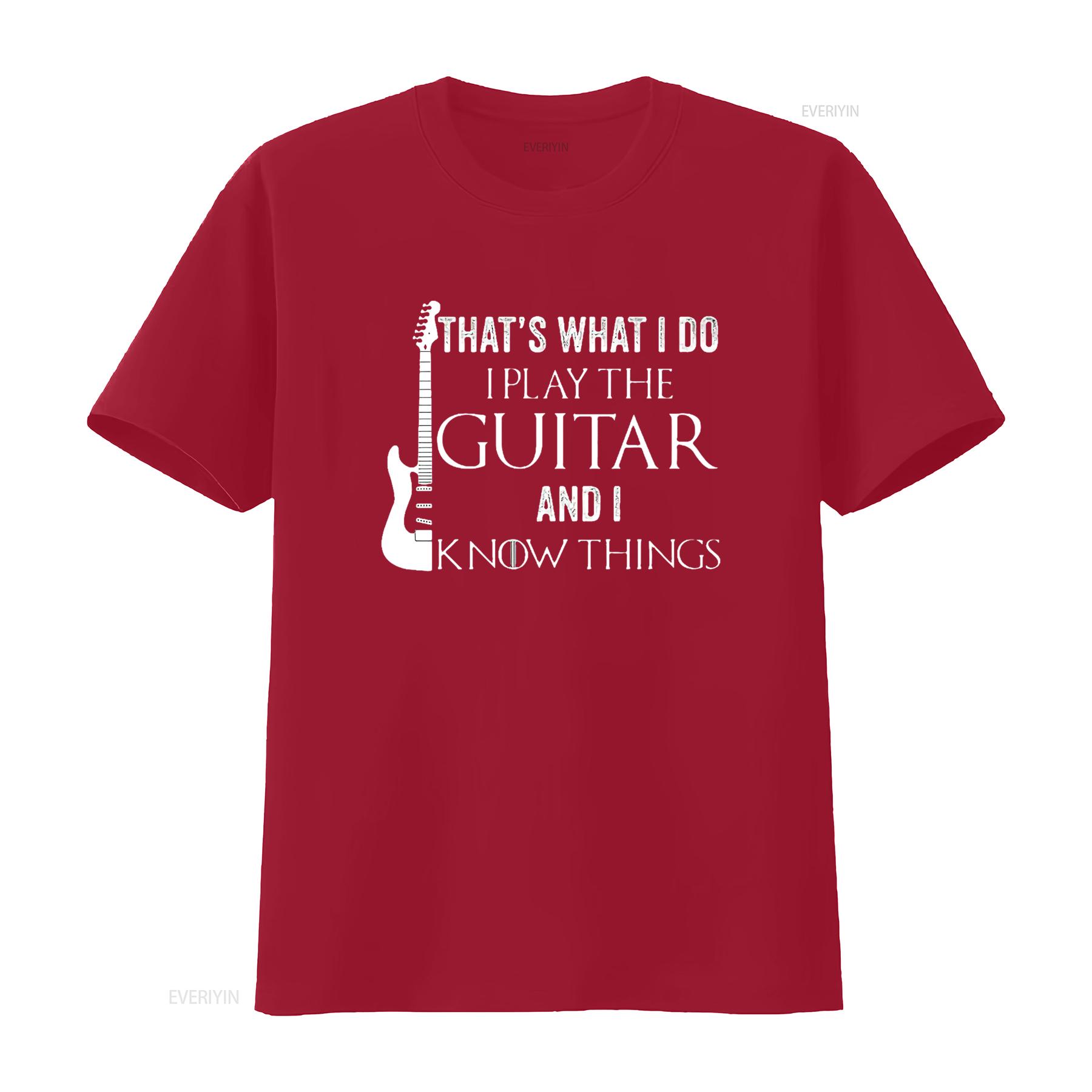 

Mens I Play Guitar And Know Things Guitarist T Shirt Black 2X Large vintage Washed Casual Top For Everyday Wear Stretched S