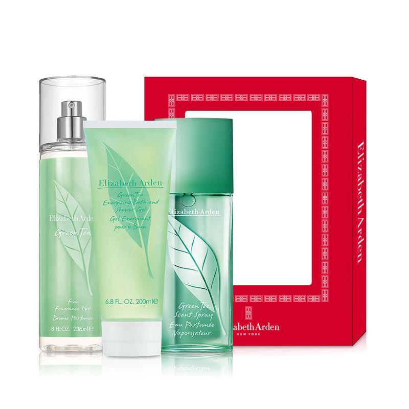 [3-Pack] Green Tea Scent Spray EDC 100ml + Green Tea Refreshing Bath & Shower Gel 200ml + Green Tea Body Mist 236ml