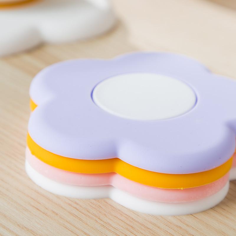 Flower Silicone Coasters Creative Cute Desktop Tea Coaster Heat-resistant Waterproof Mats Home Placemats Things for The Kitchen