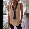 V-neck Sleeveless Casual Women’s Blouses & Shirts