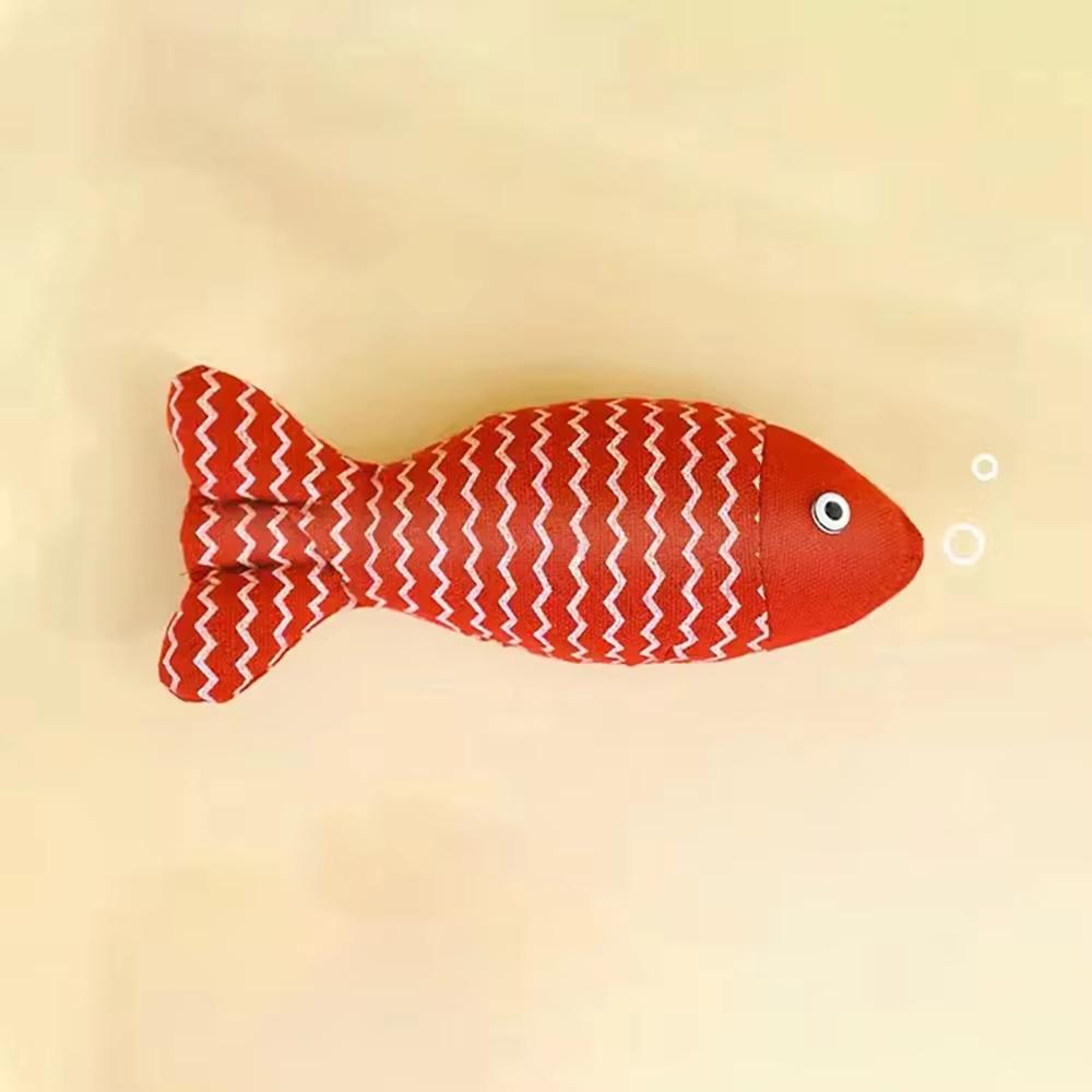 Cat Fish Toy Interactive Simulation Fish Cat Mint Fidget Toys burlap fish cat Grinding Teeth and Claws Self Hi Pet Soothing Toys