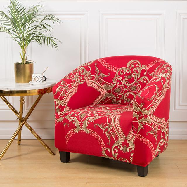 Stretch Single Seat Sofa Covers For Living Room Elastic Tub Club Seating Slipcover Cover Armchair Couch Case Furniture Protector for Home