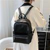 Schoolbag Backpack Women's 1011 New Korean Version Fashion Solid Color Popular College Backpack Large Capacity Leisure Travel Bag Tide