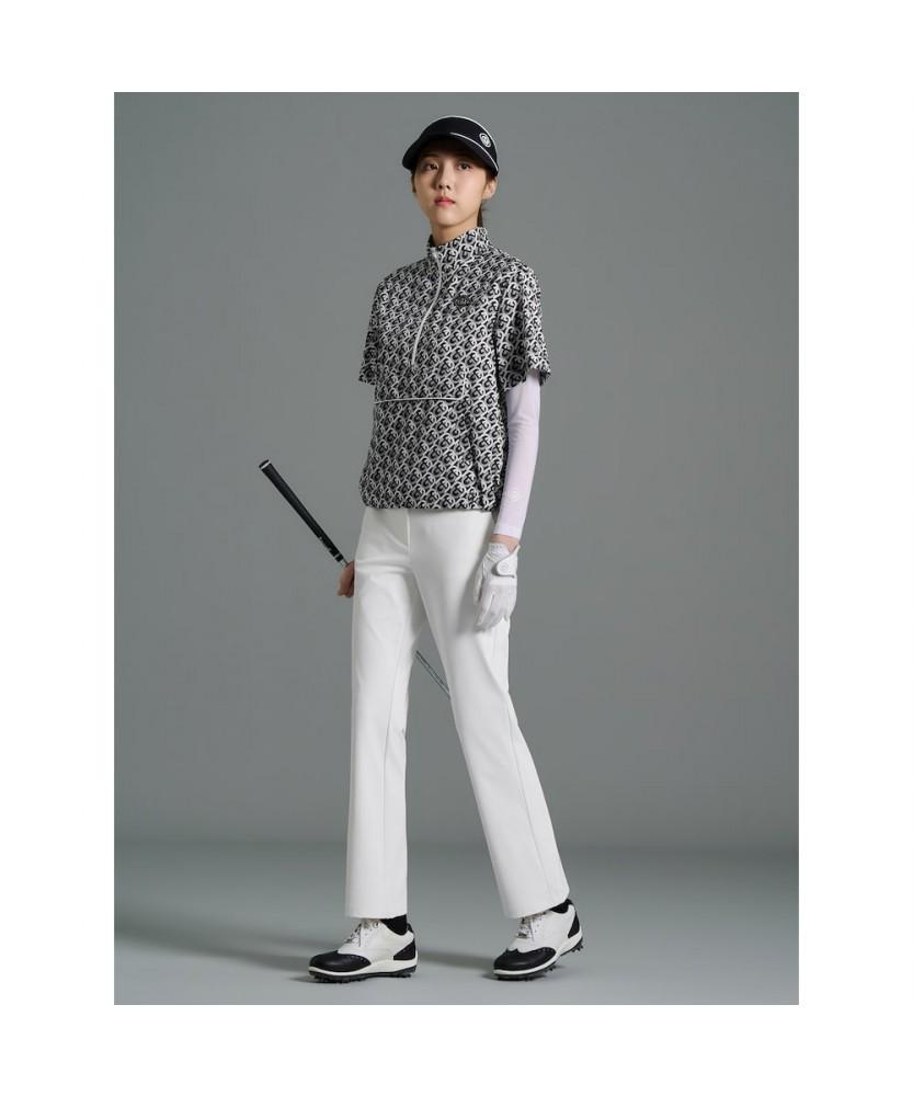 BEANPOLE GOLF [B_Under] Women'S Logo Pattern Short Sleeve Anorak Black