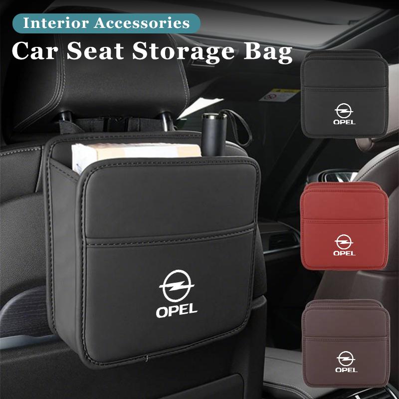 BBGL9 Leather Car Seat Back Storage Bag Hanging Pocket Accessories For Opel Corsa Astra Insignia Vectra Zafira Meriva Mokka Grandland