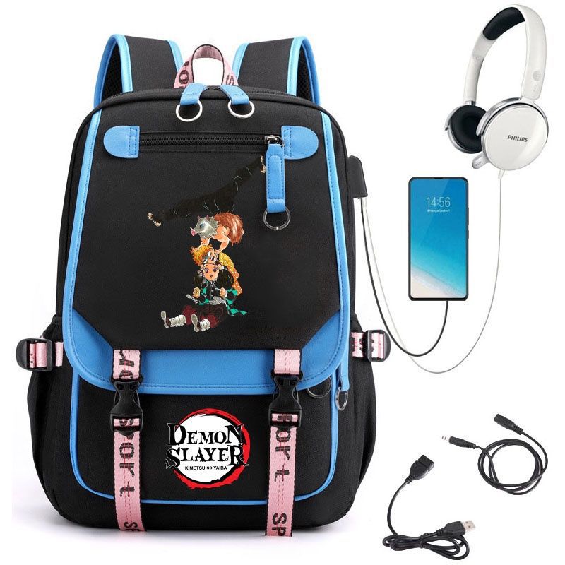 Demon Slayer Anime-Peripherie Rucksack stilvoller Anime-Themen-Schülerrucksack 0084