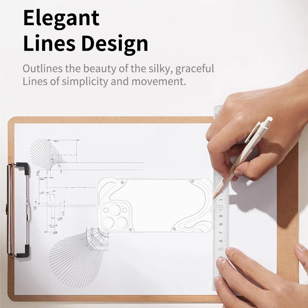 2025 Nowy Metalowy Bezramkowy Etui Odporne na Upadki Odpowiednie dla iPhone 15/16 Promax/16 Pro Telefon 14 pro max Etui