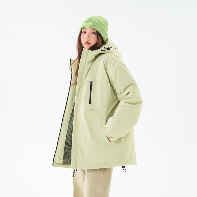 Factory Direct Supply of Winter Tide Brand Color Matching Cotton-padded Clothes, Popular Outdoor Sports Hooded Cotton-padded Clothes for Men and Women