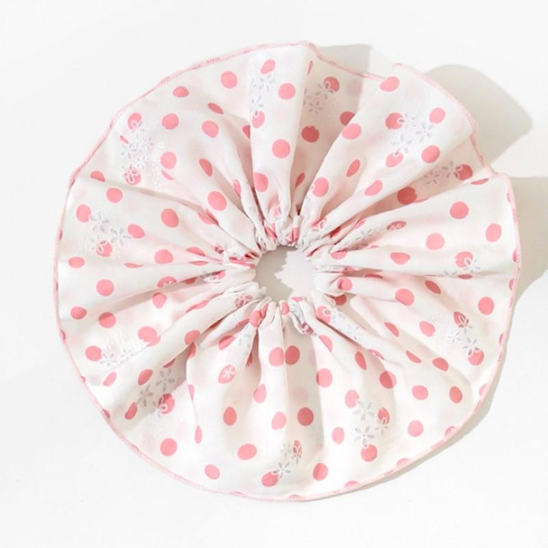 25cm Oversized Polka Dot Hair Tie Women Korean Style Mesh Scrunchie Bow Headband Accessory Ponytail Sweet Minimalist