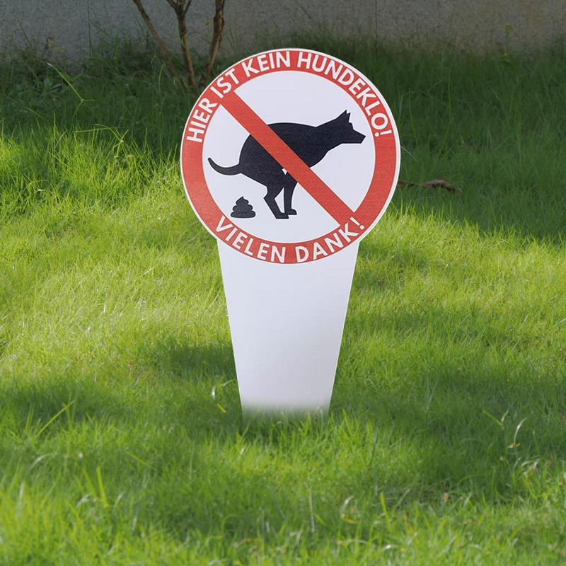 No Pooping Dog Signs For Yard Waterproof No Dog Pooping Sign Eye-Catching Warning Novelty Gag Caution Yard Stakes For Home