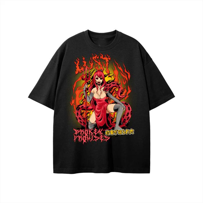 Black Appearance for Anxiety Anime Grunge Art Retro Style Summer Casual TShirt Unisexs and Womens Luxury Brand Top Art Logo
